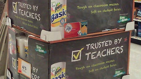 P&G 'Trusted By Teachers' Pallet Display